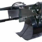 angle view of backhoe