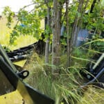 skid steer tree spade holding trees