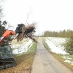 Industrial Grapple Rake in Field
