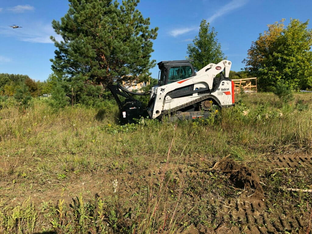 900 Mulcher in field