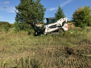 900 Mulcher in field