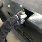 Vibratory Roller protected hose routing