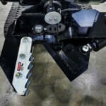 skid steer tree shear with open jaws