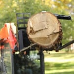 pallet fork grapple with stump