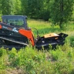 brush cutter in field
