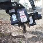 mini grinder from side in field