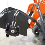mini skid steer tiller side view