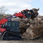 picking up large stump
