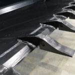 tooth bucket closeup on teeth