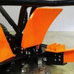 deflector plate on a disc mulcher