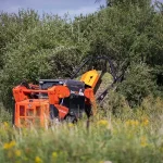 High flow Brush Cutter chopping trees