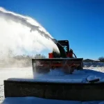 Double Auger High Flow Snow Blower in Field