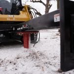 log splitter on ground