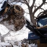 log splitter with big log