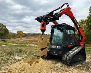 skid steer with auger