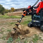auger pulling out of the ground