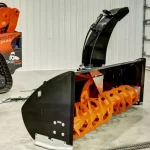 snow blower in shop