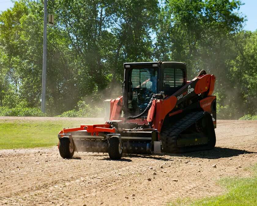 Skid Steer Soil Conditioner in Field