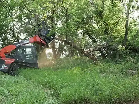 Industrial Forestry Mulcher in Field