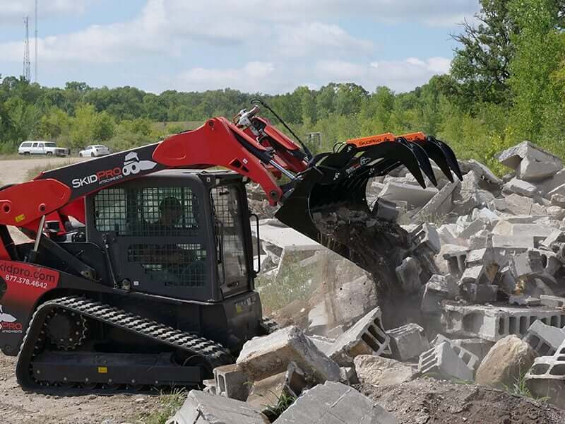 skid steer scrap grapple