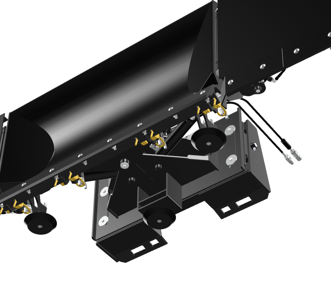 snow blade pusher combo 4 pin plate